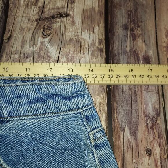 PacSun Blue Distressed Jean Shorts - Picture 4 of 12